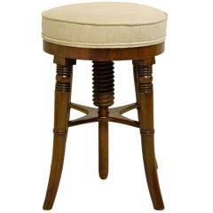 Late Regency mahogany music stool