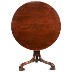 An unusual George II Cuban mahogany tripod table.