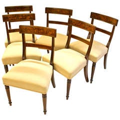 A set of 6 Regency Mahogany dining chairs