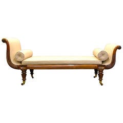 Early Victorian Rosewood Chaise Lounge