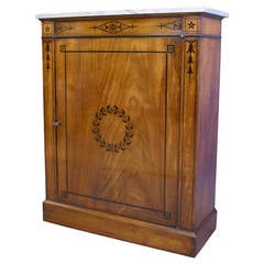 Regency Period Single-Door Mahogany Side Cabinet