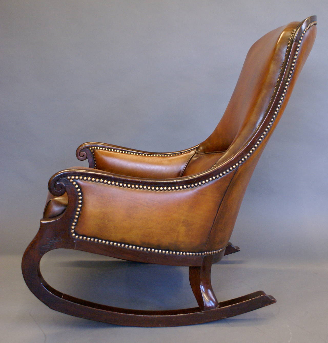 Very Rare Victorian Mahogany Rocking Chair In Excellent Condition In Sundridge, GB