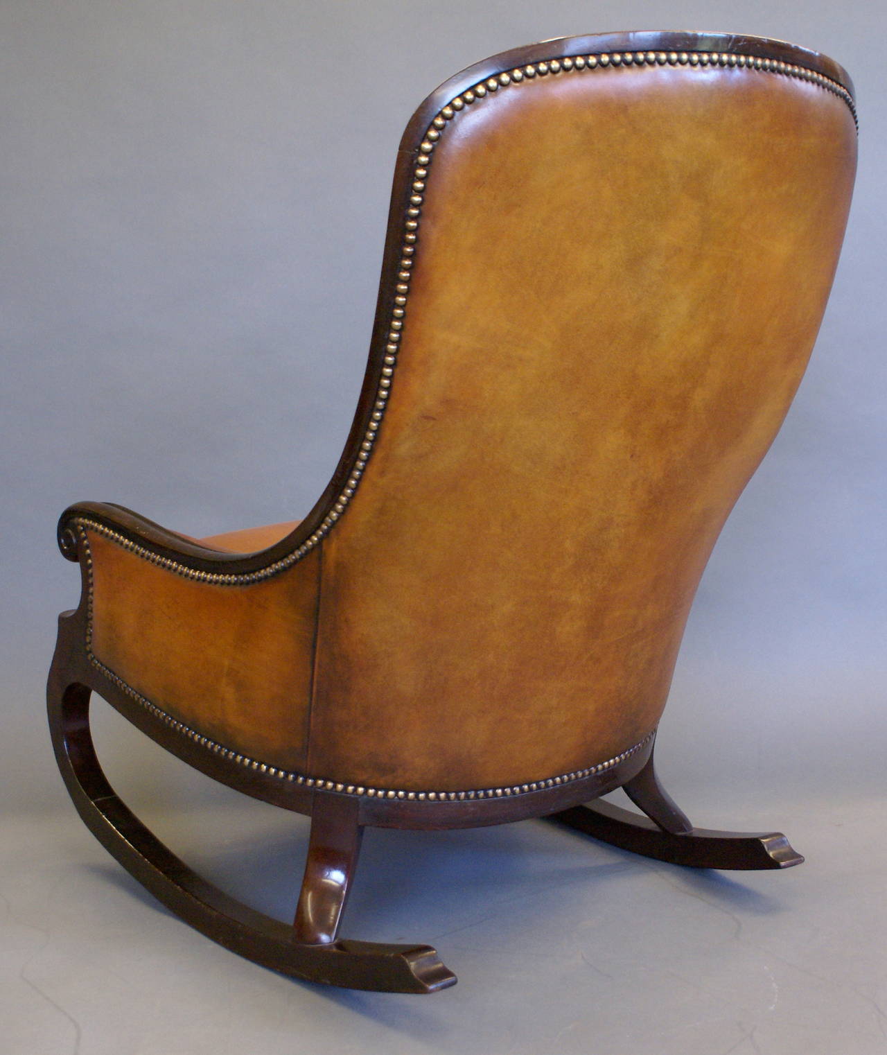 Very Rare Victorian Mahogany Rocking Chair 1