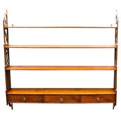 Antique A fine set of George III, fretted hanging wall shelves