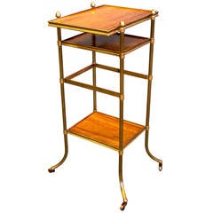 Rosewood and Brass Etagere
