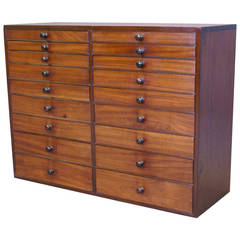 19th Century Mahogany Collectors Chest 19th Century Mahogany Collectors Chest