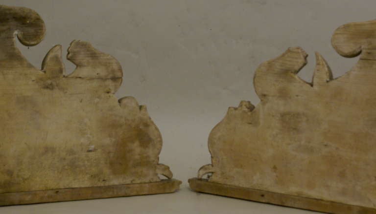 A Pair of Late 18th/Early 19th Century Carved Pine Architectural Plaques  2