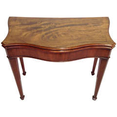 18th Century Chippendale Period Mahogany Card Table