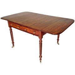 Regency Mahogany Writing Table or Partners Desk