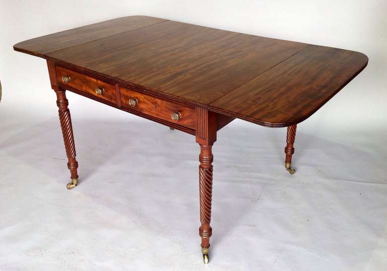 Regency Mahogany Writing Table or Partners Desk