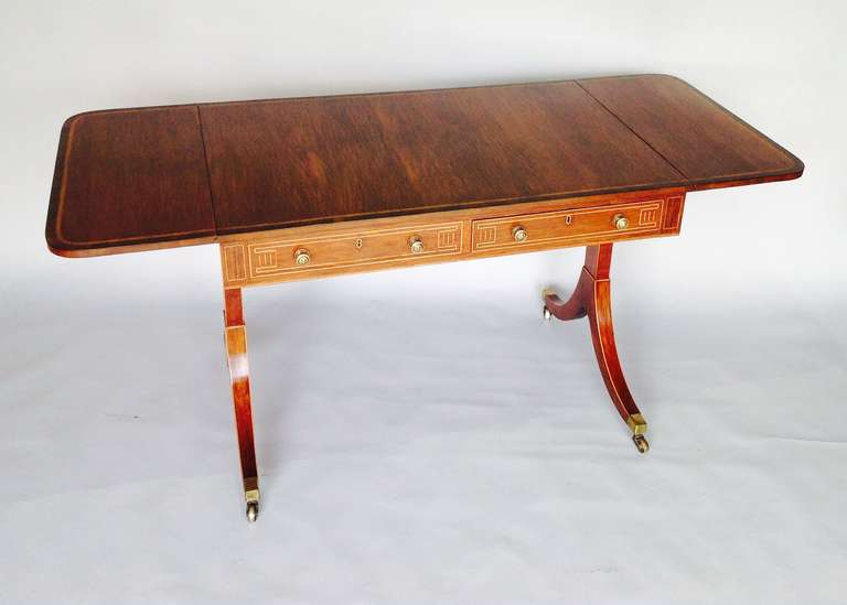 English Rare George III 'Partridge Wood' Sofa Table