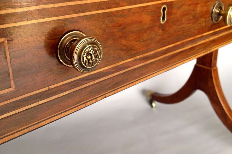 18th Century and Earlier Rare George III 'Partridge Wood' Sofa Table