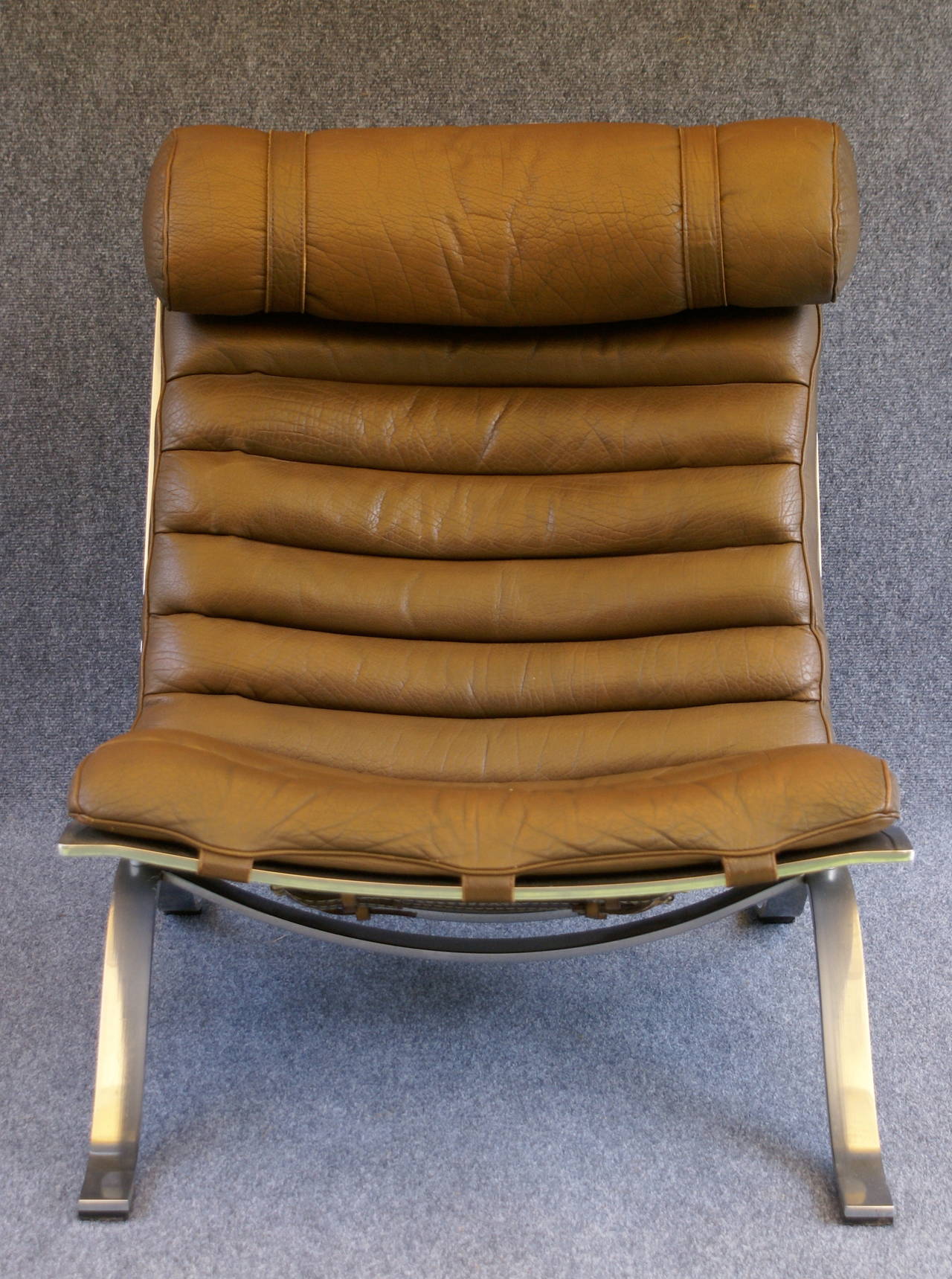 Swedish Arne Norell 'Ari' Lounge Chair in Leather with Ottoman