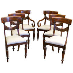 Antique An interesting set of 6 Mahogany Victorian dining chairs