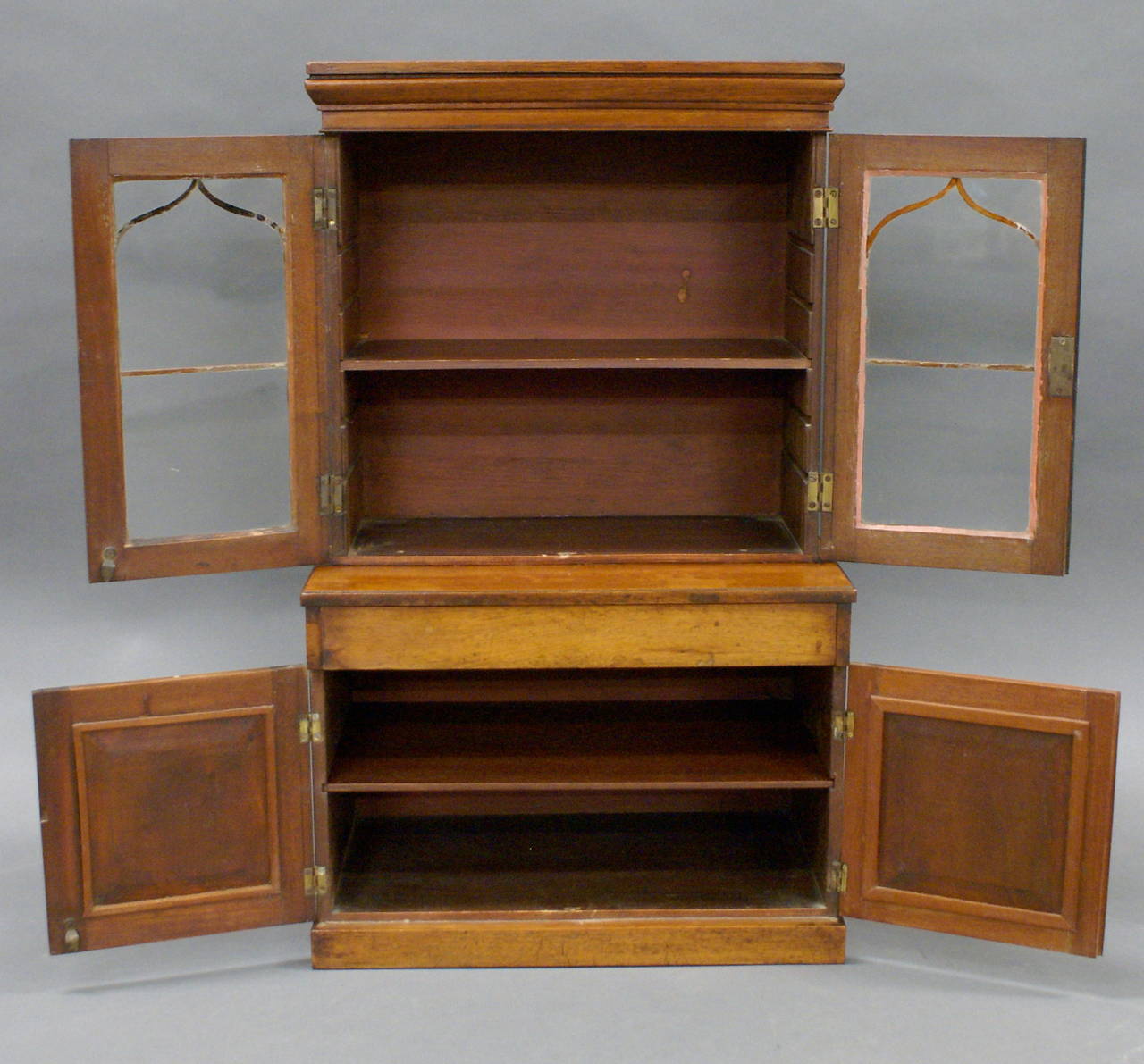 Rare and Unusual Miniature Bookcase For Sale at 1stdibs
