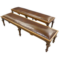 Antique Pair of Mid-19th Century Hall Benches