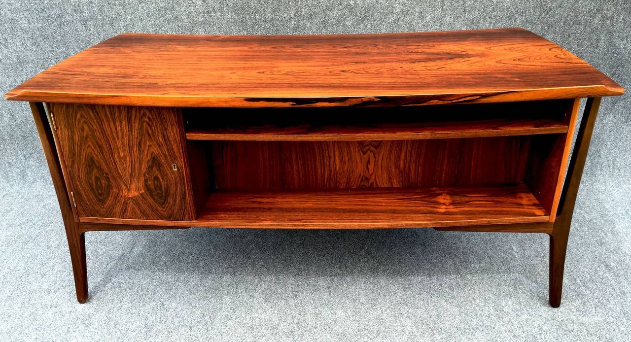 Curved Danish Rosewood Desk by Svend Aage Madsen 3