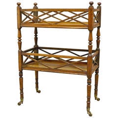 Late Regency Rosewood and Walnut Drinks Trolley or Etagere