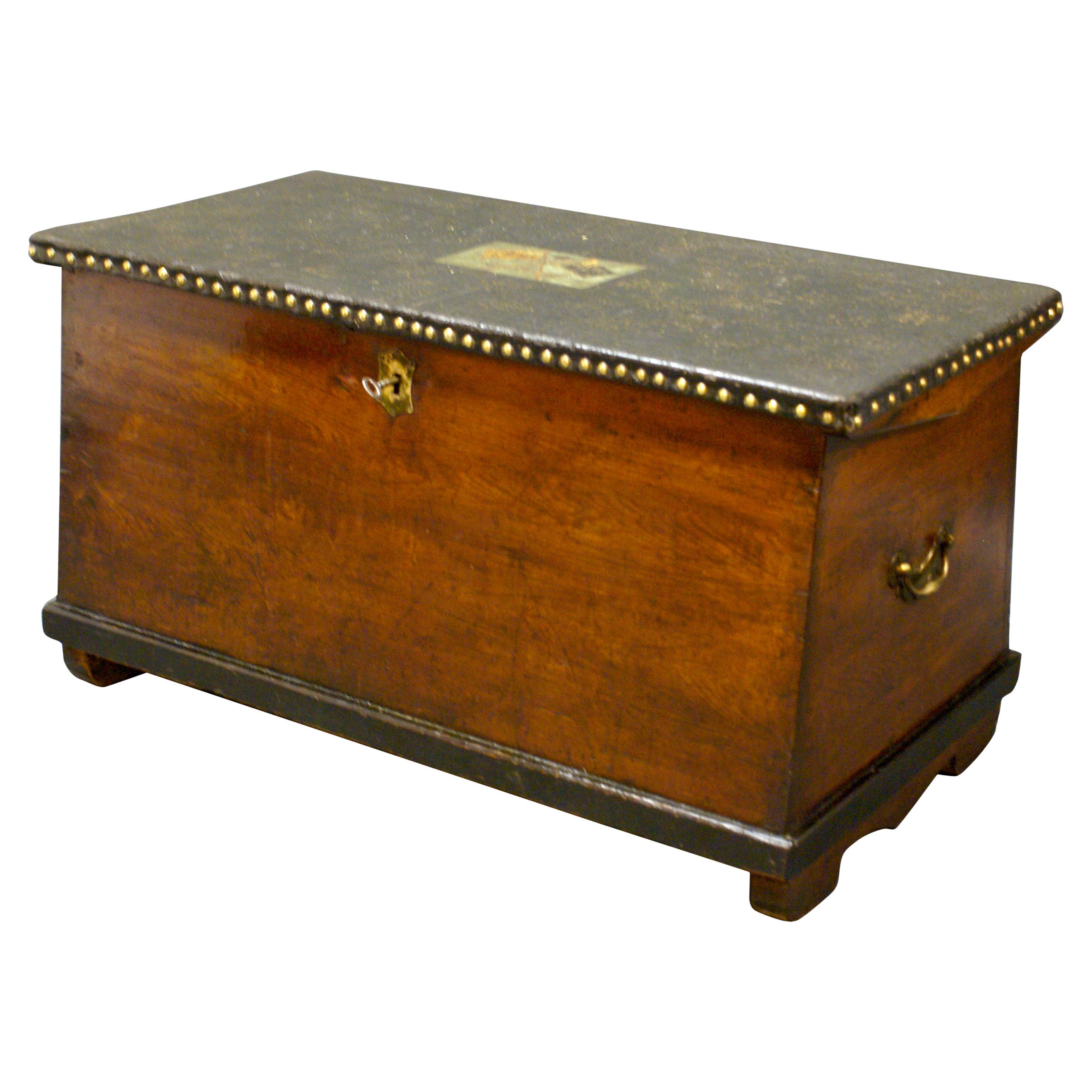 An interesting and decorative seamans chest