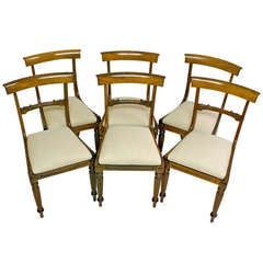 A quality set of 6 Late Regency rosewood dining chairs