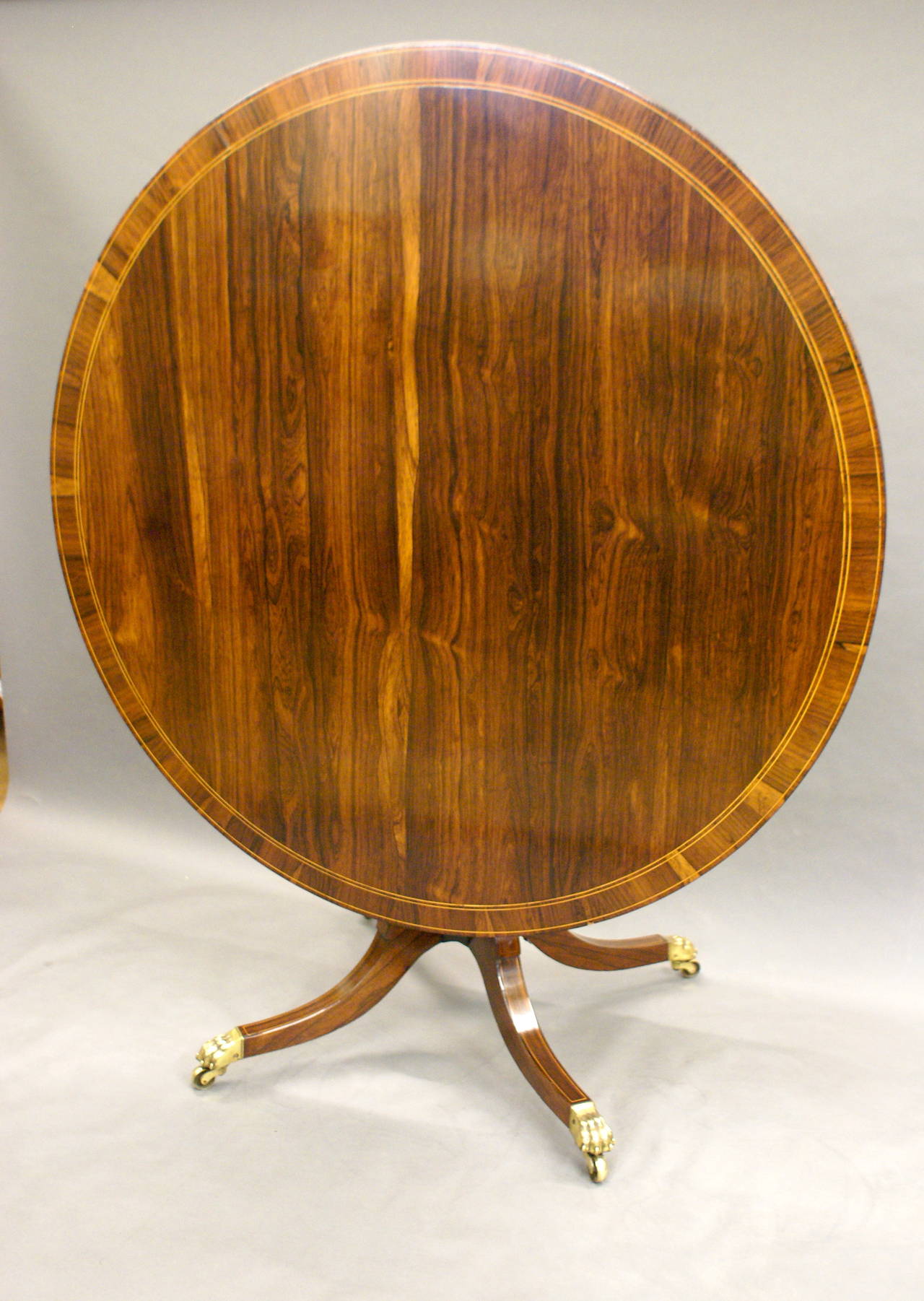 A high quality Regency rosewood centre table 4