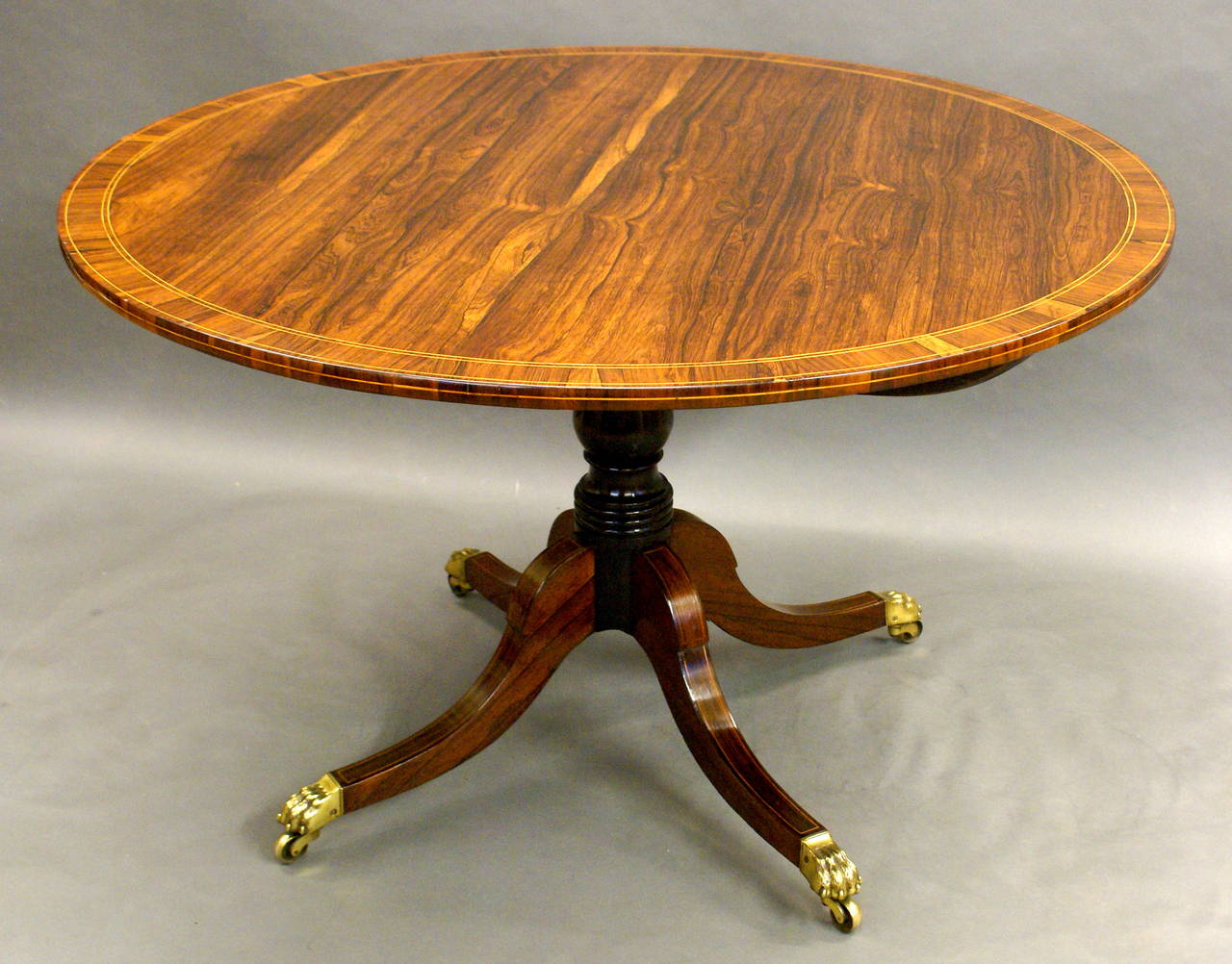 British A high quality Regency rosewood centre table