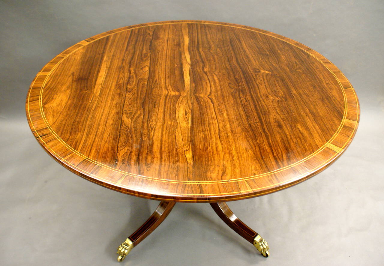 A high quality Regency rosewood centre table 1