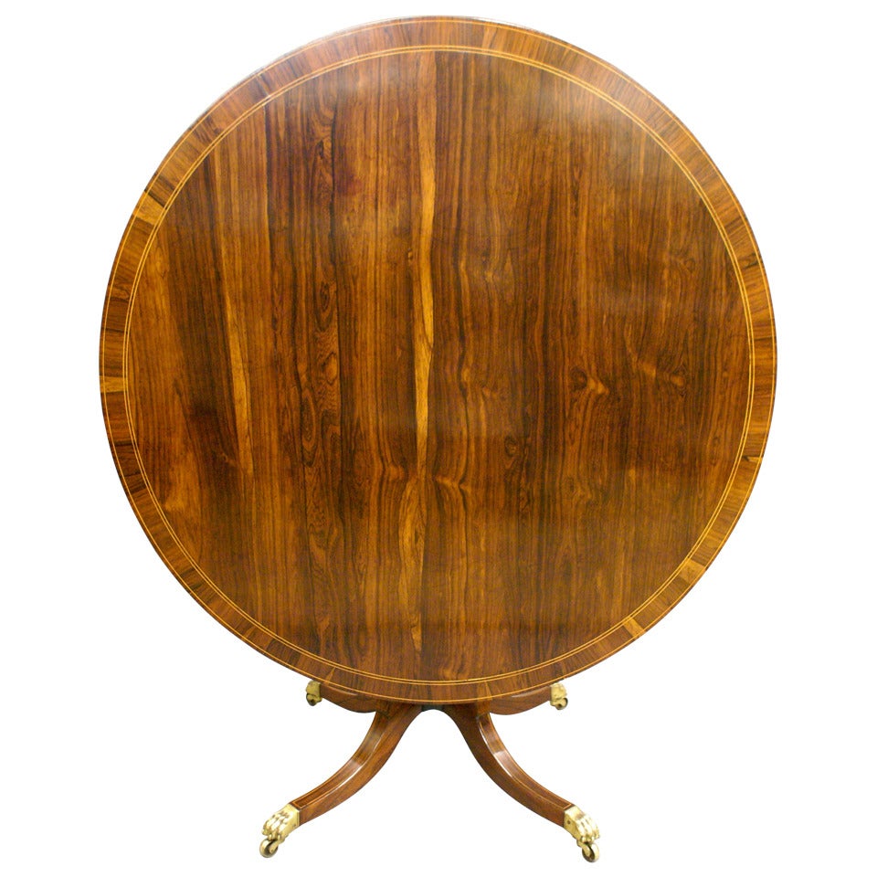 A high quality Regency rosewood centre table