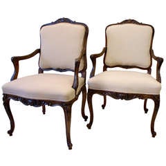 A superb pair of French Hepplewhite style late 19th century arm chairs.
