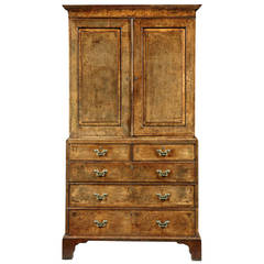 George I Burr Walnut Cabinet on Chest 10