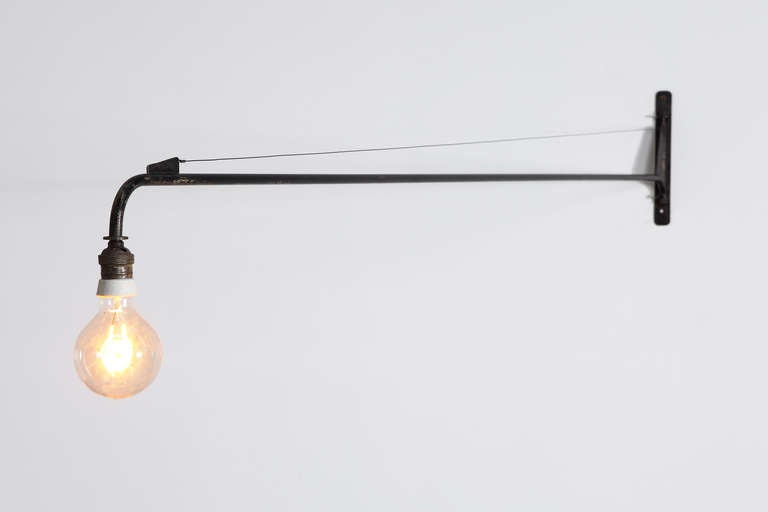 French Swing jib lamp, ca. 1950 by Jean Prouvé