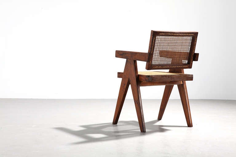 Indian Conference armchair, 1952-56 by Pierre Jeanneret For Sale