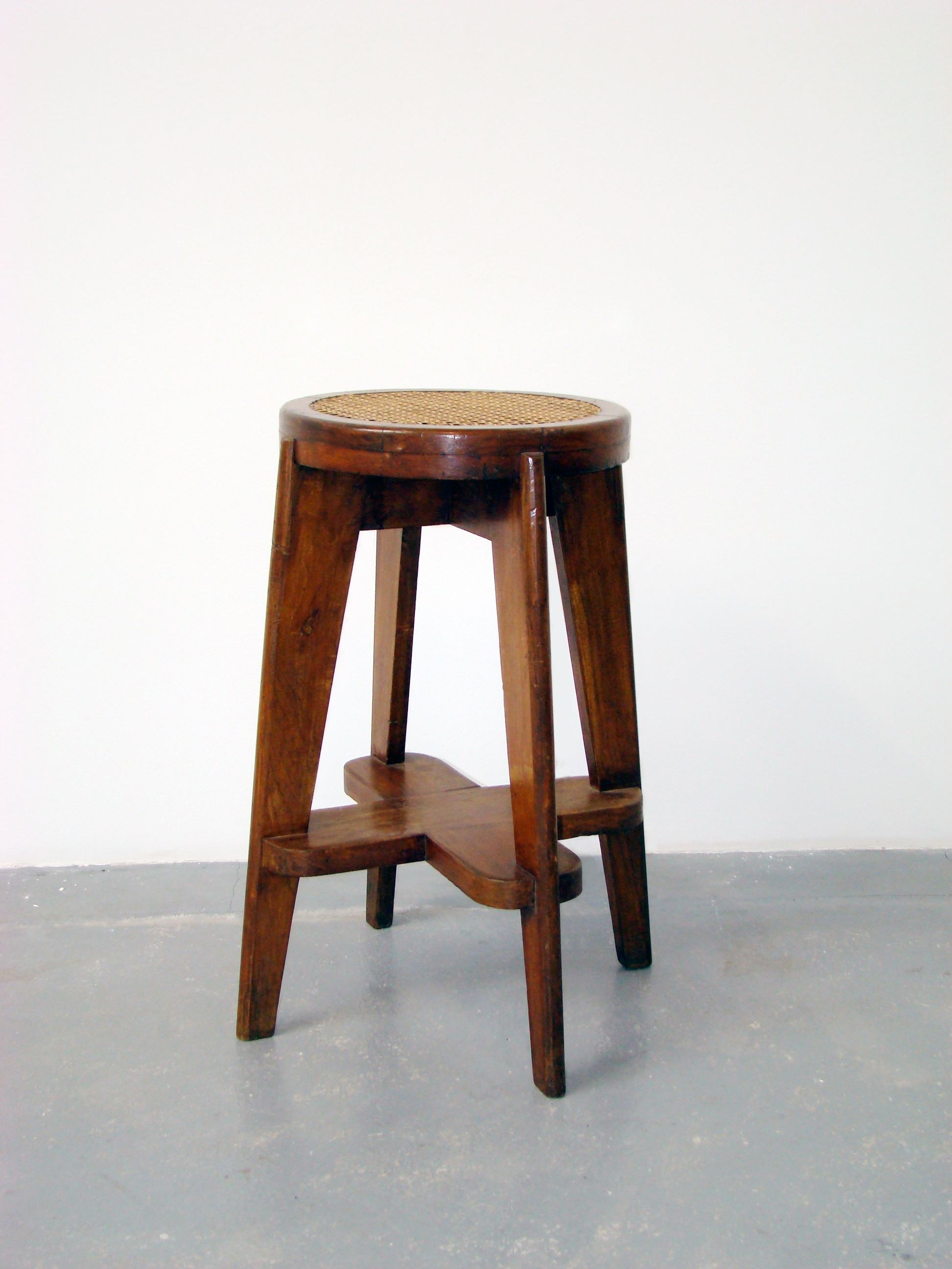 Stool, ca. 1955 by Pierre Jeanneret For Sale