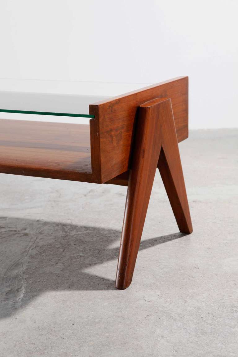 Coffee Table, 1952-56 By Pierre Jeanneret In Good Condition In Paris, FR