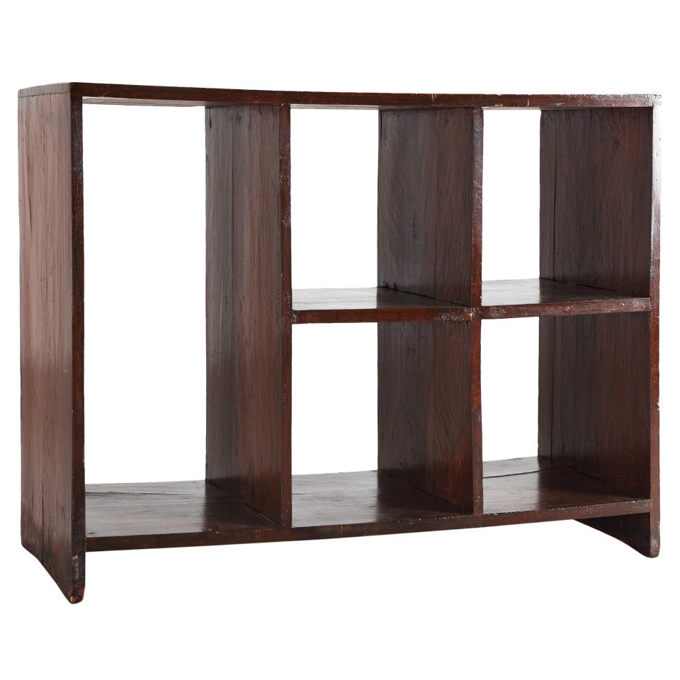 Low double sided storage unit  a.k.a. «File rack», 1957-58 by Pierre Jeanneret For Sale