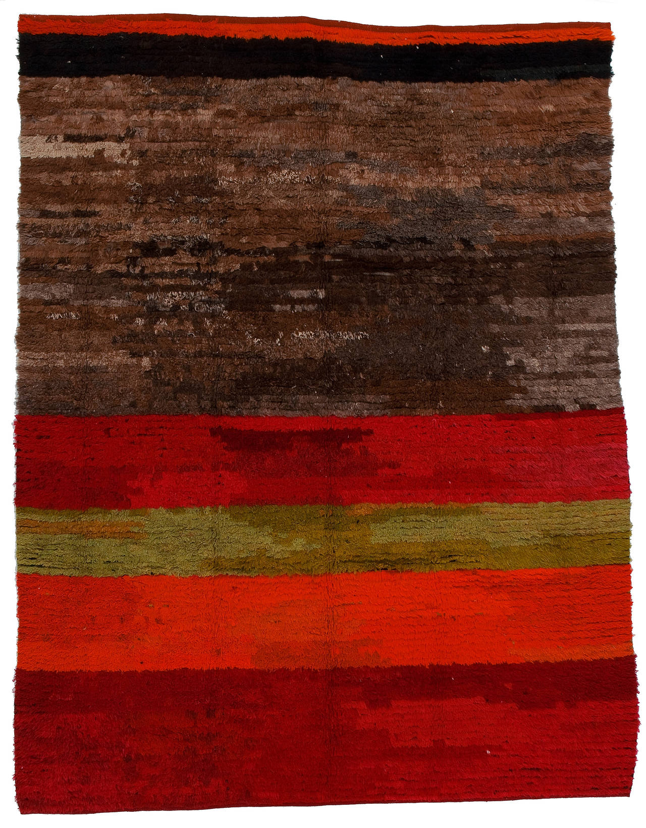 Mid-20th Century Vintage Tulou Mohair Rug