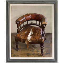 The worn leather chair (Errol’s chair) 