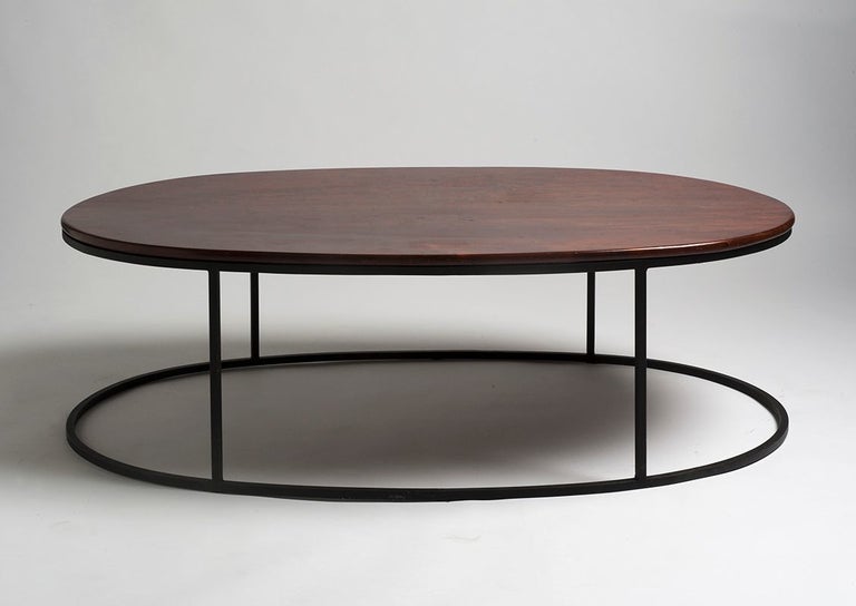 Custom Low Coffee Table with 19th c. Mahogany Top.