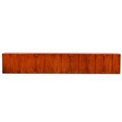 Rosewood Wall-mounted Cabinet, France, Circa 1960.