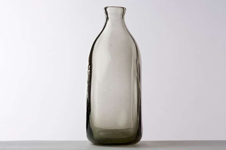 French Glass Bottle, Vallauris, Circa 1960