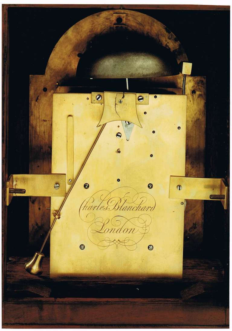 George II Horloge à console en acajou du XVIIIe siècle par Charles Blanchard of LONDON en vente