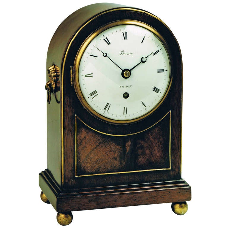 Antique Mantel Clock Signed "Brown, London" at 1stDibs