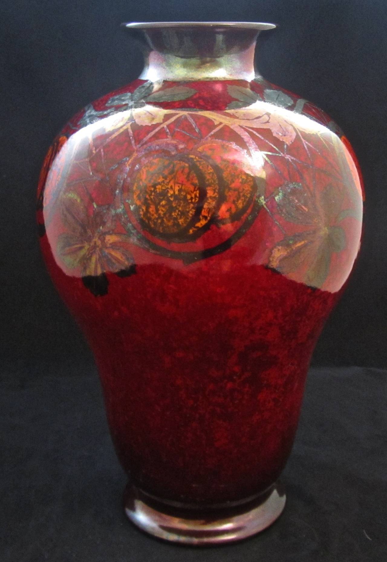Pilkingtons vase decorated with Fruit