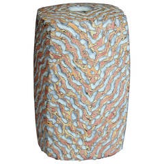 Square section Vessel in Red and Yellow