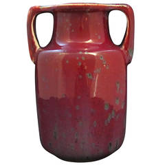 Ruskin High Fired Two Handled Vase