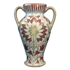William De Morgan Two Handled Double Lustre Vase by James Hersey