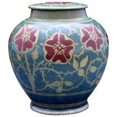 Pilkingtons Lustre Lidded Vase