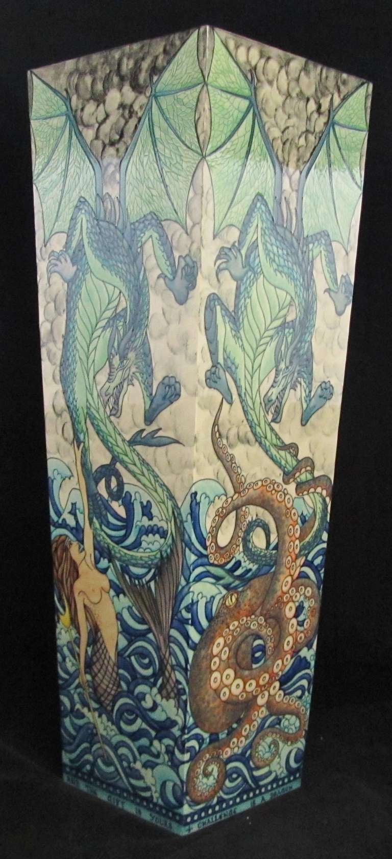 Heidi Warr - Vase « Battling Dragon » en édition limitée