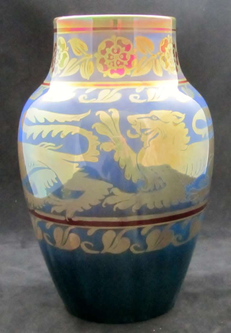 British Pilkingtons Lustre Vase For Sale