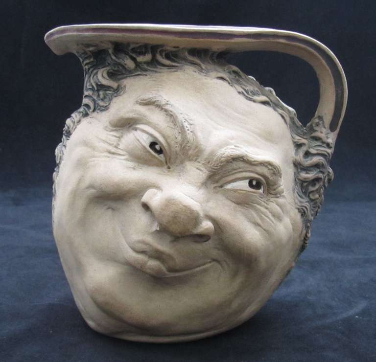 Martin Brothers Face Jug, dated 1915. Small firing crack to upper lip. 

 	MARTIN BROTHERS (1873-1914)